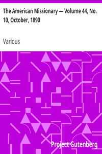 The American Missionary — Volume 44, No. 10, October, 1890