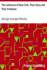 The Lutherans of New York, Their Story and Their Problems