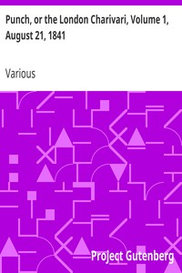 pg14924.cover_.medium-1.jpg Punch, or the London Charivari, Volume 1, August 21, 1841 - Image 1