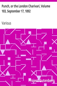 Punch, or the London Charivari, Volume 103, September 17, 1892