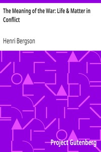 The Meaning of the War: Life & Matter in Conflict