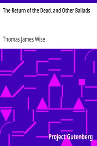 The Return of the Dead, and Other Ballads