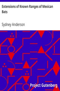 Extensions of Known Ranges of Mexican Bats