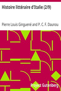 Histoire littéraire d'Italie (2/9)