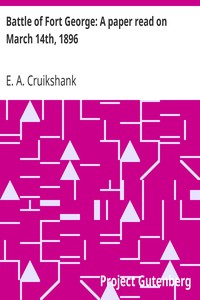 Battle of Fort George: A paper read on March 14th, 1896