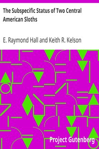 pg33639.cover_.medium.jpg The Subspecific Status of Two Central American Sloths - Image 1