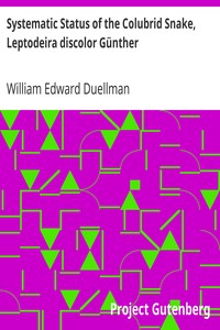 pg34954.cover_.medium.jpg Systematic Status of the Colubrid Snake, Leptodeira discolor Günther - Image 1