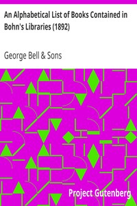 pg37055.cover_.medium.jpg An Alphabetical List of Books Contained in Bohn's Libraries (1892) - Image 1