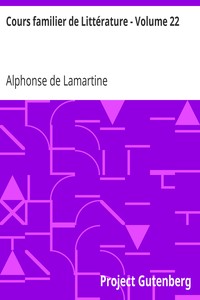 Cours familier de Littérature - Volume 22