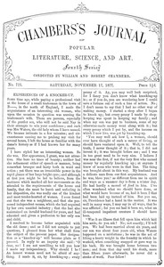 Chambers's Journal of Popular Literature, Science, and Art, No. 725, November 17, 1877