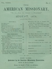 pg53340.cover_.medium.jpg The American Missionary — Volume 32, No. 08, August, 1878 - Image 1