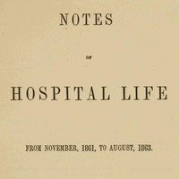 Notes of hospital life from November, 1861, to August, 1863