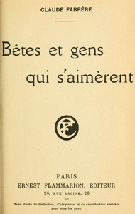 Bêtes et gens qui s'aimèrent