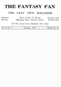 The Fantasy Fan, Volume 2, Number 2, October 1934: The Fan's Own Magazine