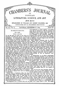 Chambers's Journal of Popular Literature, Science, and Art, Fifth Series, No. 39, Vol. I, September 27, 1884