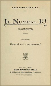 Il Numero 13: Racconto: Prefazione: Come si scrive un romanzo?