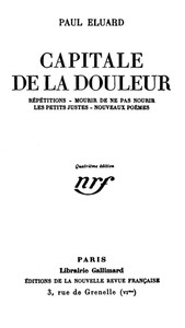 pg68297.cover_.medium.jpg Capitale de la douleur: Répétitions; Mourir de ne pas mourir; Les petits justes; Nouveaux poèmes - Image 1