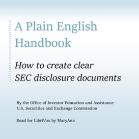 A Plain English Handbook: How to create clear SEC disclosure documents